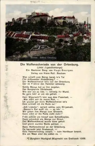 Ak Bautzen in der Oberlausitz, Schloss Ortenburg, Jugendherberge, Waffenschmied, Hugo Georges, Bu