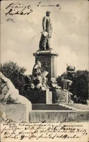 Ak Berlin Tiergarten, Bismarck Denkmal