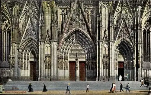 Ak Köln am Rhein, Hauptportal, Dom