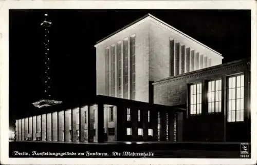 Ak Berlin Charlottenburg Westend, Ausstellungsgelände am Funkturm, Masurenhalle, Klinke 15954