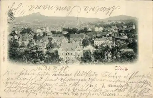 Ak Coburg in Oberfranken, Stadtansicht von   Gebäude, Natur, weite Landschaft
