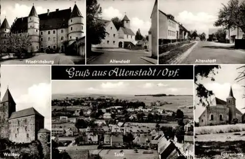 Ak Altenstadt bei Vohenstrauß Oberpfalz, Friedrichsburg, Waldau, Fahrenberg, Panorama