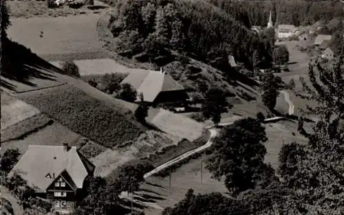 Ak Nussbach Nußbach an der Schwarzwaldbahn Triberg Schwarzwald, Luftbild, Häuser