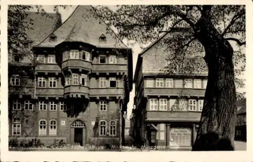 Ak Goslar am Harz, Fachwerkbauten, Marktstraße, Münzgasse
