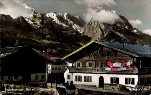 Ak Garmisch Partenkirchen in Oberbayern, Zugspitzgruppe, Haus