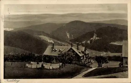 Ak Brotterode Trusetal in Thüringen, Blick vom Inselsberg auf den Ort
