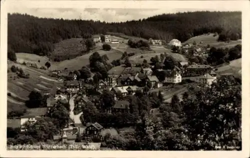 Ak Stützerbach Ilmenau Thüringer Wald, Landschaftsansicht mit vielen Häusern, bewaldeten Hügeln, 