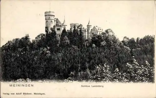 Ak Meiningen in Thüringen, Schloss Landsberg, Verlagsinformation, alte 