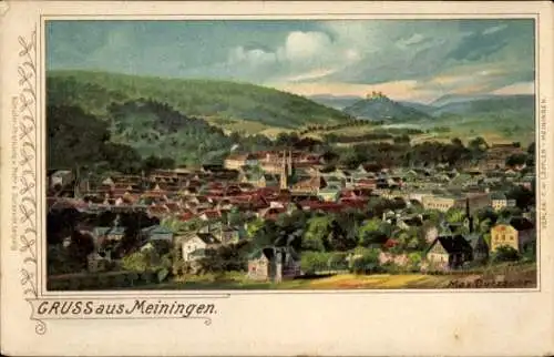 Künstler Litho Dutzauer, M., Meiningen Thüringen, Gesamtansicht