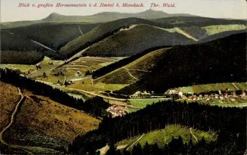 Ak Ilmtal Stadtilm in Thüringen, Blick auf die Berge, Landschaft, Wald, Ilmtal, Manebach