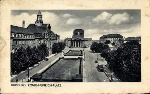 Ak Duisburg Nordrhein Westfalen, Partie am König Heinrich Platz