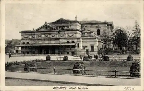 Ak Duisburg im Ruhrgebiet, städtische Turnhalle, Außenansicht