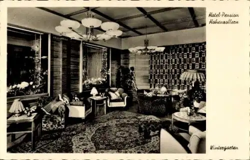 Ak Braunlage Harz, Pension Hohenzollern, Wintergarten