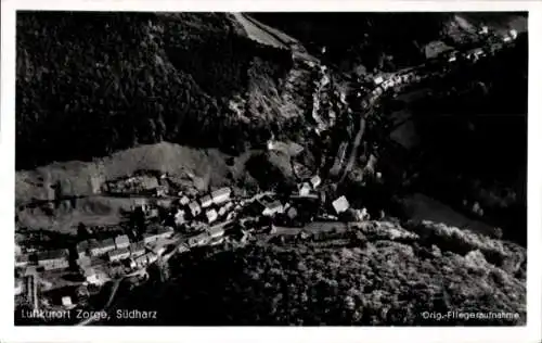 Ak Zorge Walkenried im Harz, Ort  südliches Harzgebiet, Flugaufnahme, ländliche Umgebung