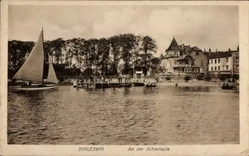 Ak Schleswig an der Schlei, An der Schleihalle
