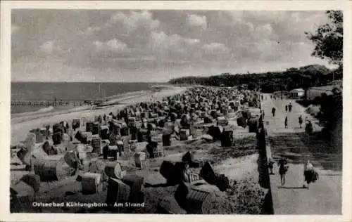 Ak Ostseebad Kühlungsborn, Ostseebad  Strand, Strandkörbe, Spaziergänger