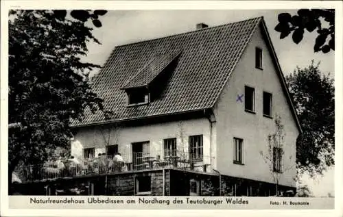 Ak Ubbedissen Bielefeld in Westfalen, Naturfreundehaus am Nordhang des Teutoburger Waldes