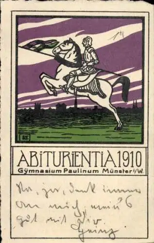 Studentika Litho Münster, Abiturientia 1910, Gymnasium Paulinum