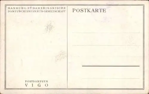 Künstler Ak Postdampfer La Coruna, HSDG