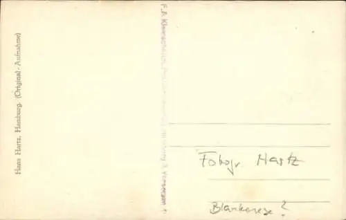 Foto Ak Hamburg Altona Blankenese ?, Frachtschiff