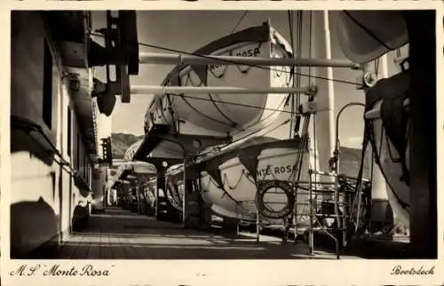 Ak HSDG, M.S. Monte Rosa, Bootsdeck