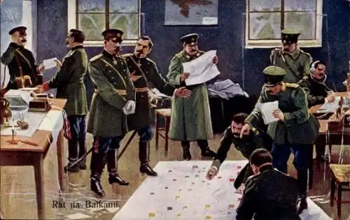 Ak Rat na Balkanu, Général Savov et Fičev pendant la bataille à Lule-Bourgas