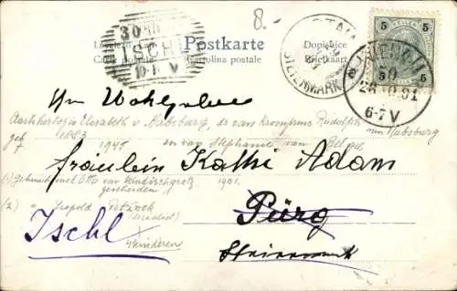 Ak Das hohe Brautpaar, Erzherzogin Elifabeth, Prinz Otto zu Windisch-Graetz