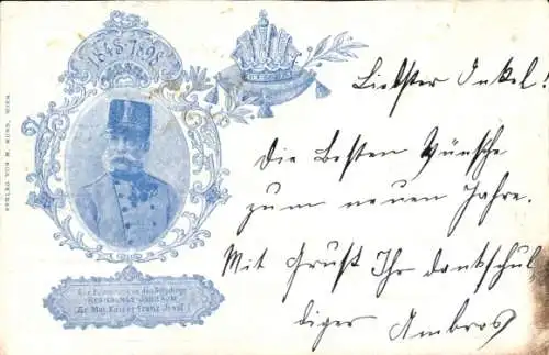 Ak Kaiser Franz Josef I, Portrait