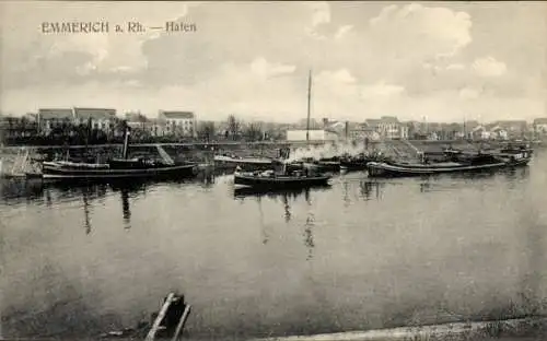 Ak Emmerich am Rhein, Hafen