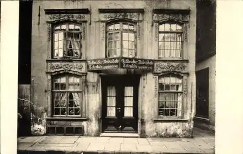 Ak Schnoor Bremen, Historisches Gebäude, Verzierungen, Fenster, Tür