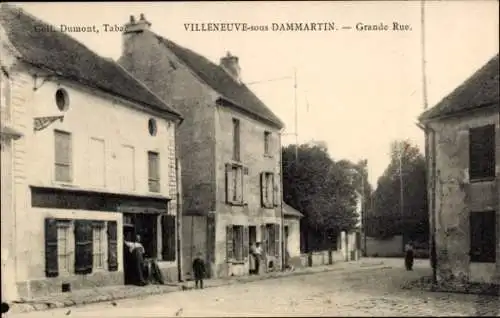 Ak Villeneuve sous Dammartin Seine et Marne, Grande Rue