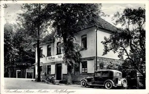 Ak Rolfshagen Auetal in Schaumburg, Gasthaus Süße Mutter, Bäume, 1930er Jahre Auto