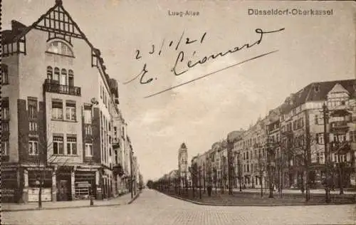 Ak Oberkassel Düsseldorf am Rhein, Lueg Allee