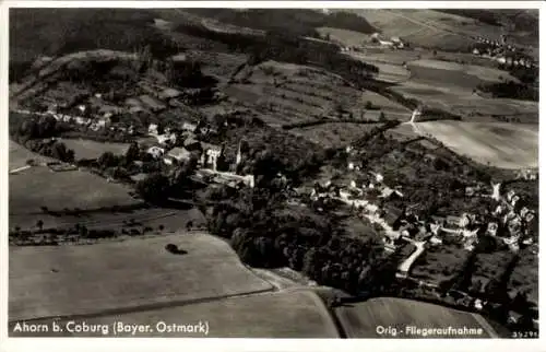 Ak Ahorn in Oberfranken, Fliegeraufnahme