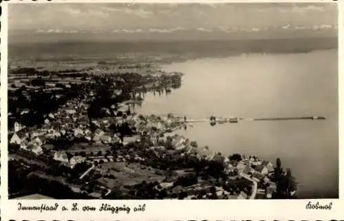 Ak Immenstaad am Bodensee, Luftaufnahme von Immenstaad, Bodensee, historisch