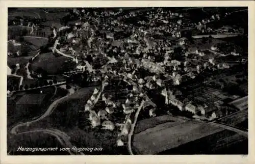 Ak Herzogenaurach in Franken Bayern, Fliegeraufnahme