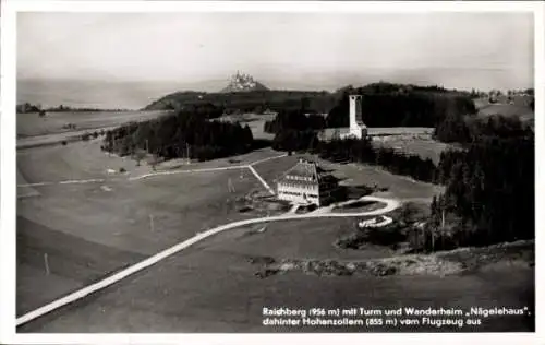 Ak Onstmettingen Albstadt in Württemberg, Hoher Raichberg, Nägelehaus, Fliegeraufnahme