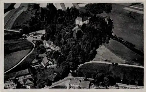 Ak Wolfstein in der Pfalz, Luftaufnahme von Wolfstein, Natur, Gebäude, Wälder, Landschaft