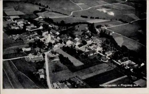Ak Niederhausen am Rhein Rheinhausen im Breisgau, Fliegeraufnahme