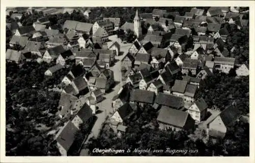 Ak Oberjettingen Jettingen Baden Württemberg, Luftaufnahme