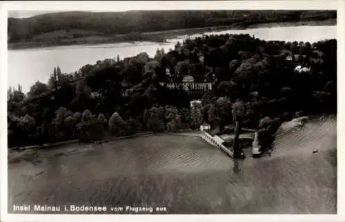 Ak Insel Mainau im Bodensee,  vom Flugzeug aus