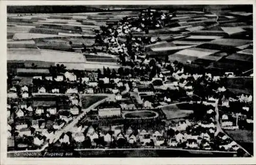 Ak Lauter Bernsbach im Erzgebirge Sachsen, Luftaufnahme von  ländliche Umgebung, Häuser, Felder