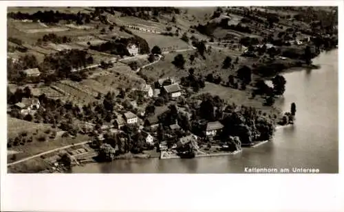 Ak Kattenhorn am Untersee Öhningen Baden, Fliegeraufnahme
