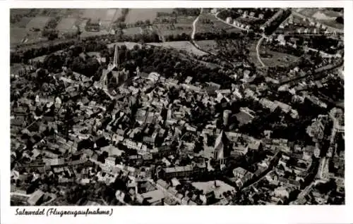 Ak Salzwedel in der Altmark, Luftaufnahme