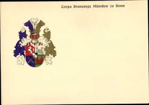 Studentika Ak München, Corps Brunsviga, Corpsheim Salvatorstraße 8, Wappen