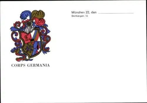 Studentika Ak München, Corps Germania, Wappen einer Studentenverbindung