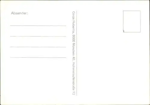 Studentika Ak München, Corps Hubertia, Wappen einer Studentenverbindung