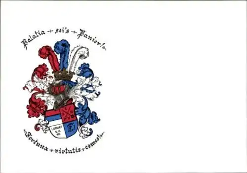 Studentika Ak Wappen einer Studentenverbindung, Balatia sei's Panier