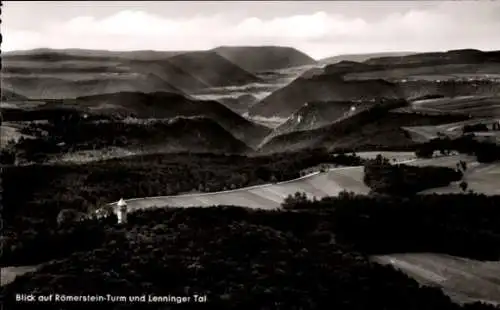 Ak Weissach im Tal Württemberg, Blick auf Römerstein-Turm, Lenninger Tal, Landschaft