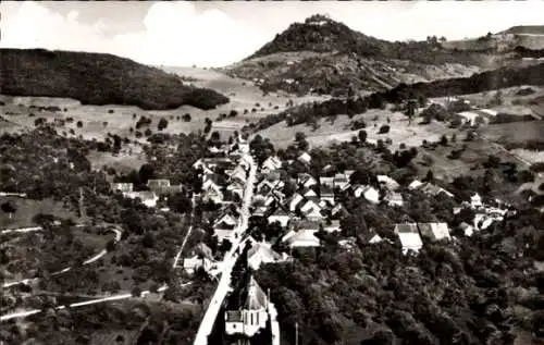 Ak Dangstetten Küssaberg im Klettgau, Landschaft mit ruhigen Hügeln, Dorfansicht, Küssaburg im Hi